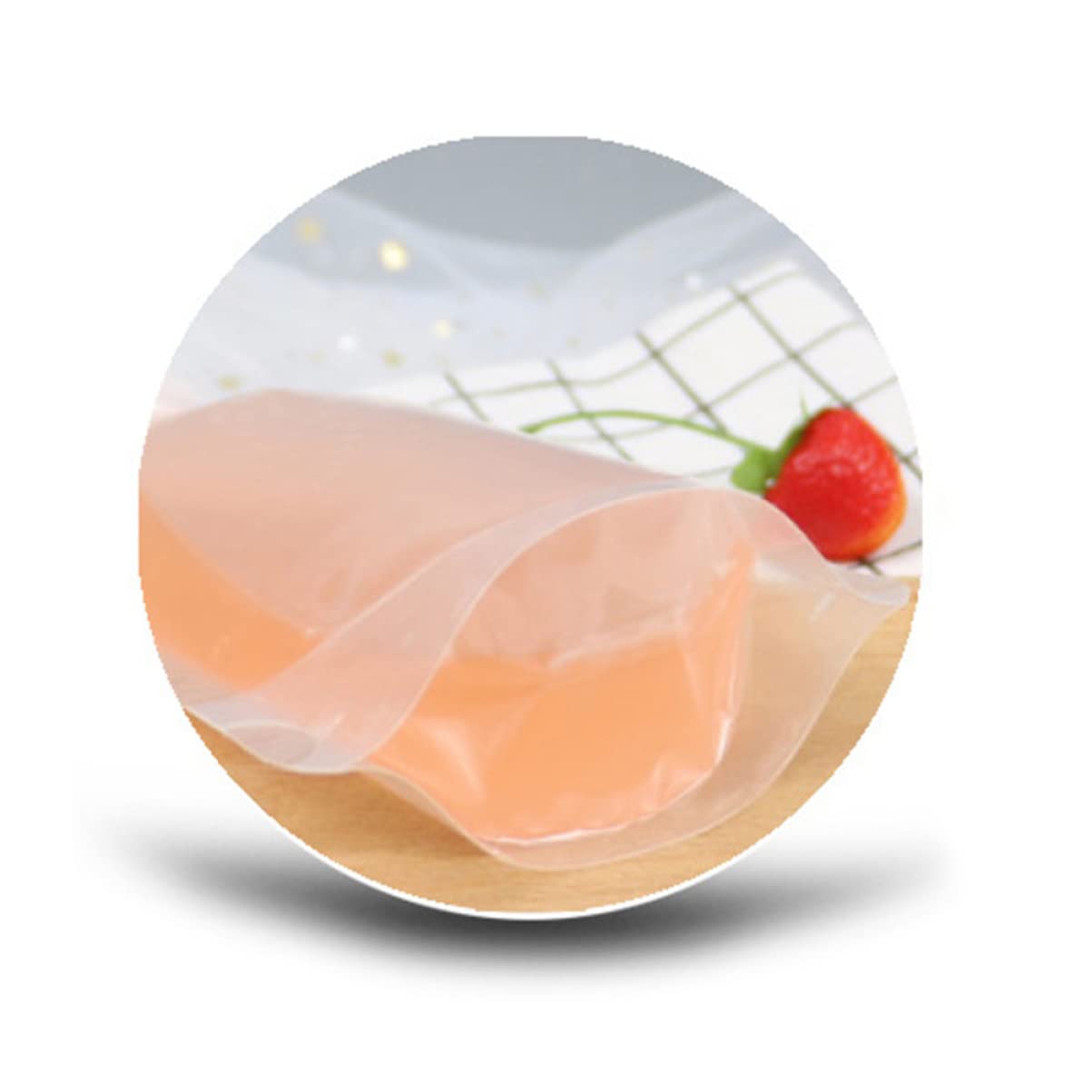 HOLIDYOYO 50pcs Plastic Juice Pouches for Adults Liquor Flask Pouches Screw Cap Reusable Washable Portable for Camping Fishing Travel