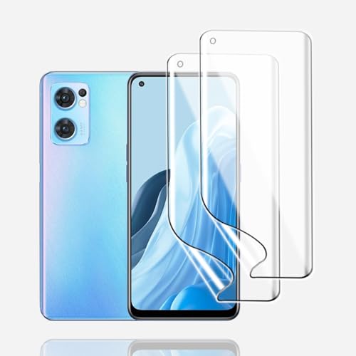 KoasVonson Película Hidrogel para Oppo Find X5 Lite, 2 Piezas: Protectores de Pantalla, 6H Antiarañazos, TPU Flexible, Claridad HD, Tacto Ultrasensible, Compatible ID de Huellas Digitales