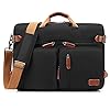 CoolBELL Convertible Backpack Messenger Shoulder Bag Laptop Case Handbag Business Briefcase Multi-Functional Travel Rucksack Fits 17.3 Inch Laptop for Men/Women (Black)