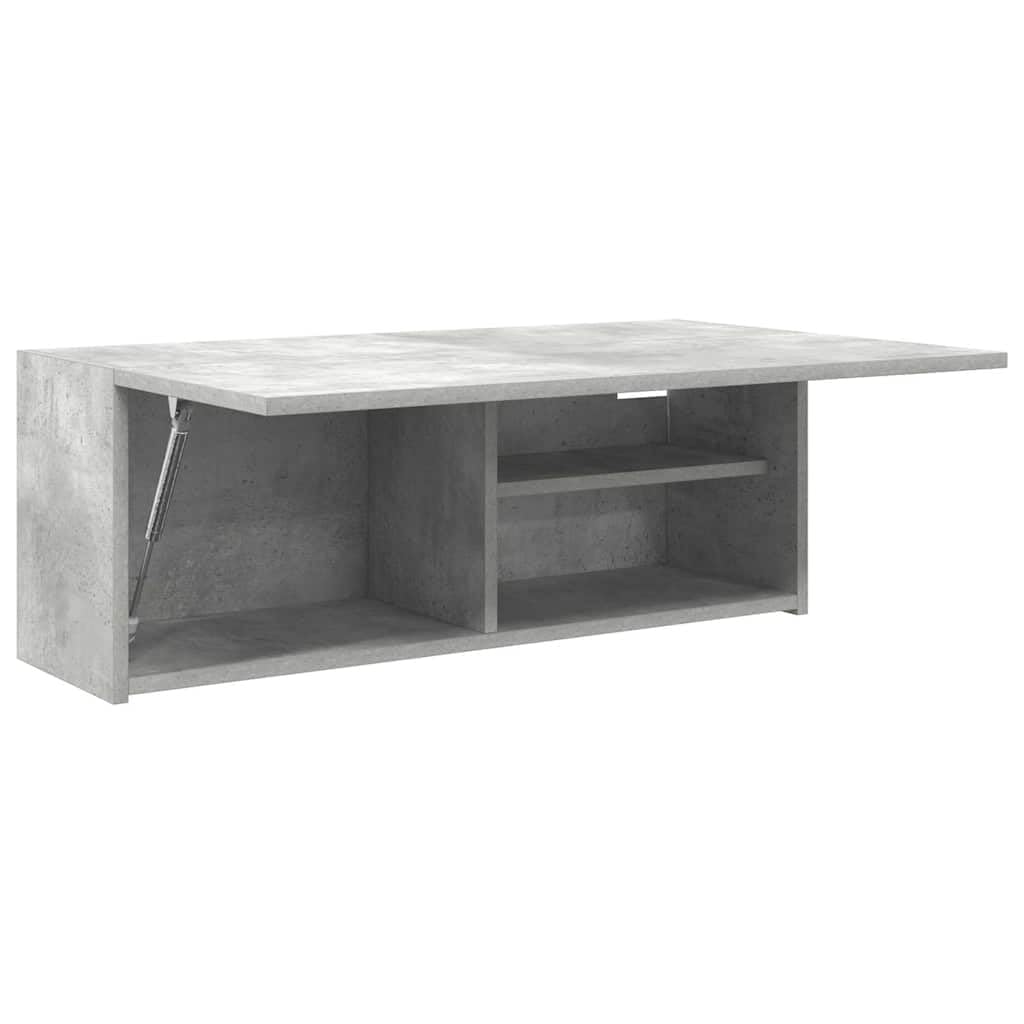 Floating Wall Cabinet, Modern Wood-Grain Wall-Mounted Storage Unit, Hanging Shelf Cabinet for Bathroom, Kitchen and Living Room (80 x 25 x 30 cm)