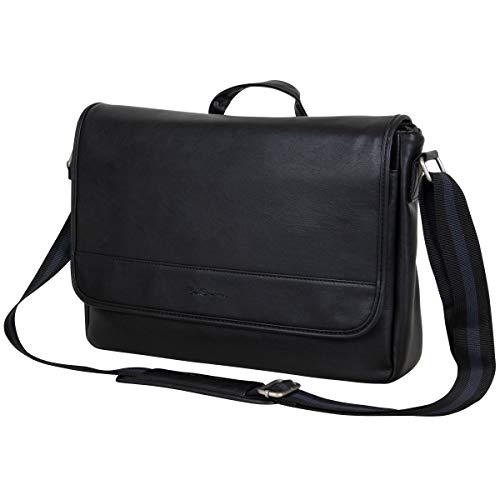 Ben-Sherman-130255-Faux-Leather-Flapover-15-Laptop-Tablet-Casual-Messenger-Bag-Black-Laptop