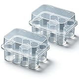 2 Pack 10 Slot 3ml Vial Holder for Refrigerator Secure Plastic Storage Case for Insulin & Peptide Ideal Organizer for Diabetic Supplies Fridge Space Saving Solution