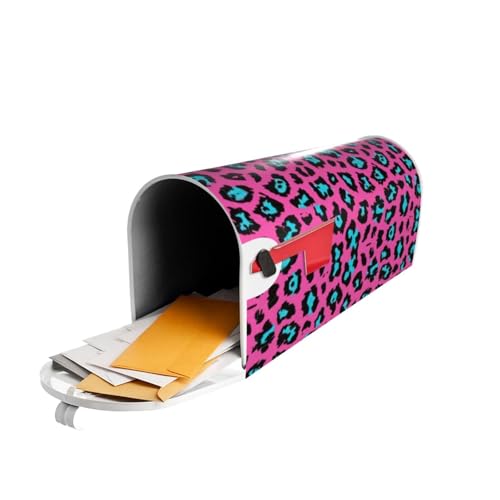 Housse magnétique léopard turquoise boîte aux lettres imperméable durable