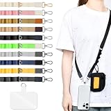[Yeepan] ス スマホショルダー 斜めがけ/首掛け/肩掛け 太め 約85cm～140cm 長さ調節可能 スマホストラップ (ストラップ ホルダー 付) スマホ ショルダーストラップ スマホストラップ ネックストラップ 携帯ストラップ 携帯ショルダー スマートフォン 各種 対応 iphone 紐ストラップ 携帯 ショルダー ストラップ 携帯ストラップ ショルダー 携帯ストラップ 首掛け