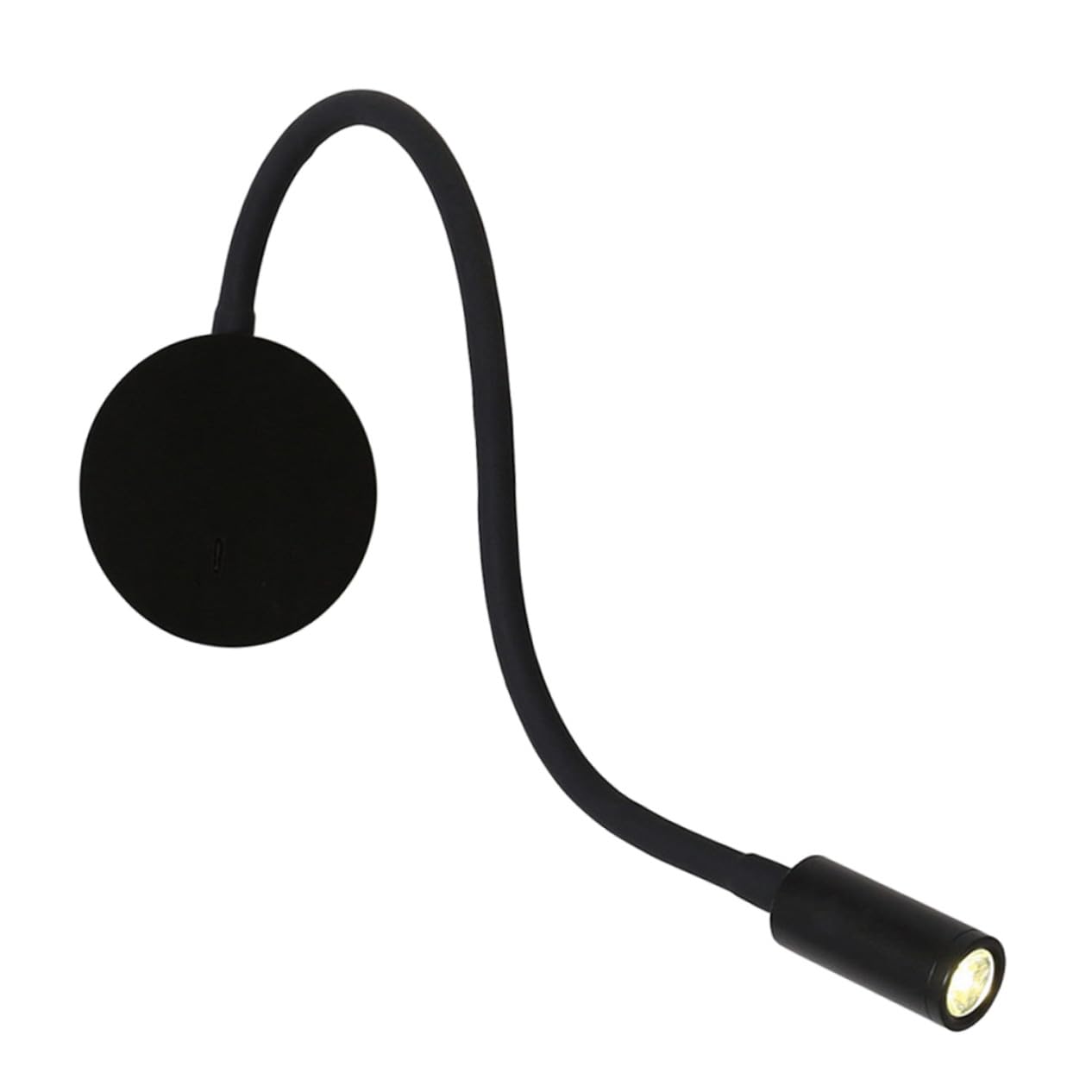 Lampe de chevet murale flexible noire orientable à 360 degrés