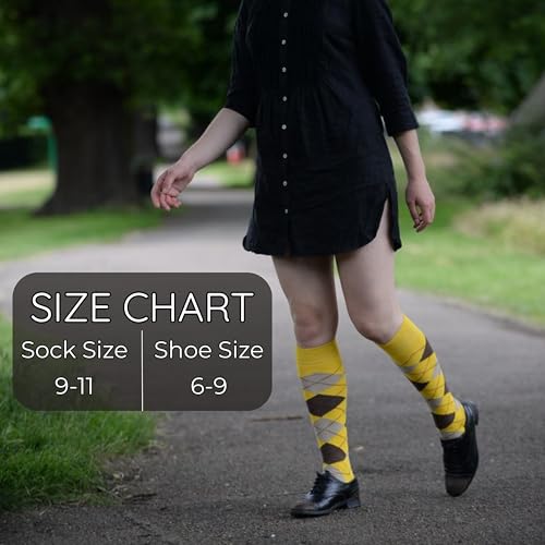 Tipi Toe Women's 6 Pairs Colorful Patterned Knee High Socks2