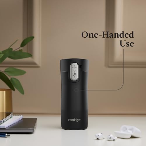 Image of Contigo AUTOSEAL West Loop Vacuum-Insulated Stainless Steel Travel Mug with Easy-Clean Lid, 12oz, Matte Black