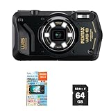 ペンタックス デジタルカメラ WG-8 液晶保護フィルム＆SDカード付き 3点セット