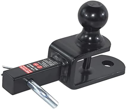 REYSUN 864031 3 in 1 ATV/UTV Trailer Hitch Towing Ball Mount with 2 inch Trailer Ball, Fits 1-1/4 inch Hitch Receiver