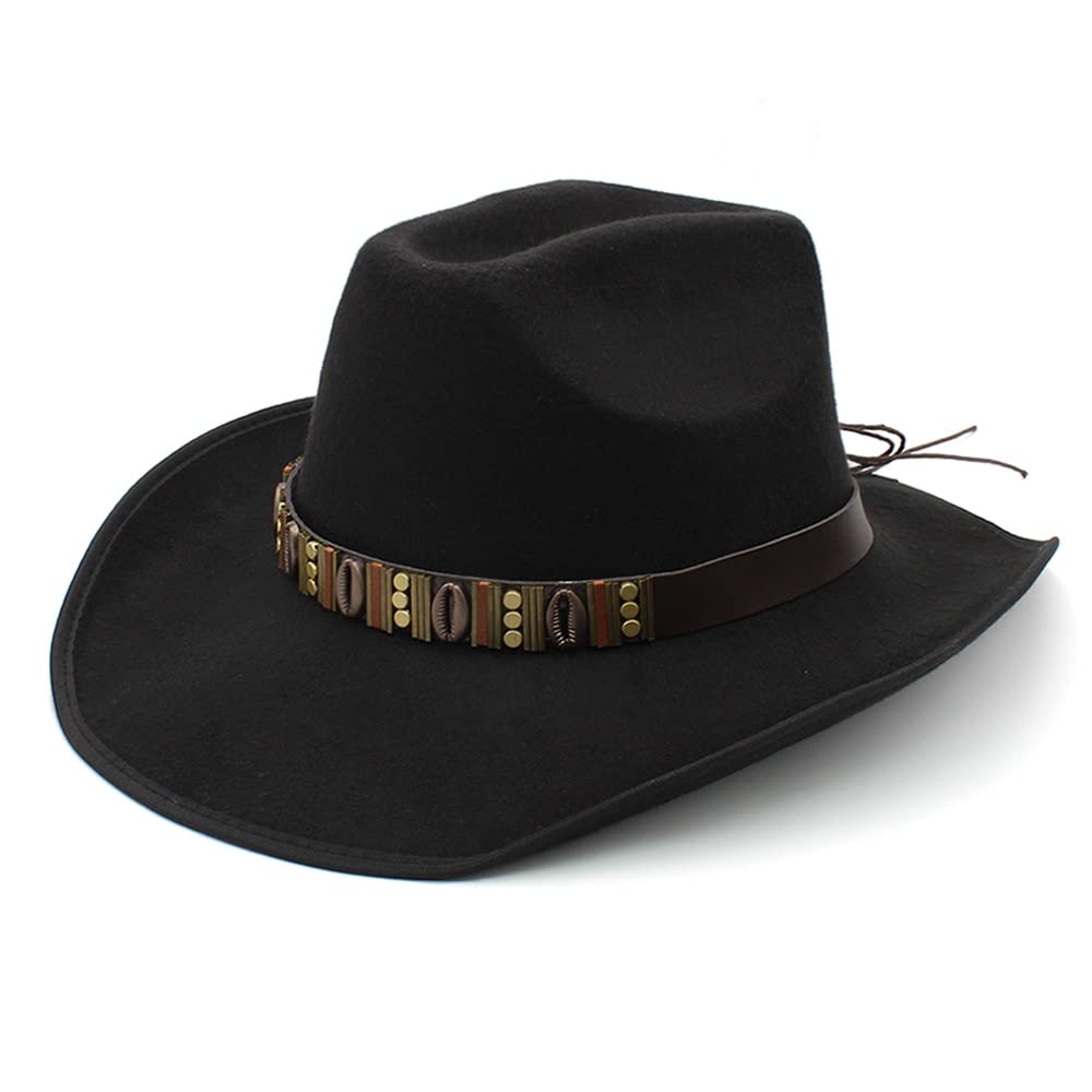 Jazmiu - Cappello Invernale Da Uomo In Feltro, Modello Fedora Con Tesa Larga 100 Feltro Di Lana Rot L 59 60 Cm 103122223