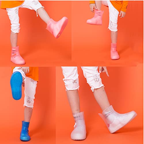 Cubrecalzado impermeable reutilizable de silicona para lluvia, apto para niños y adultos, apertura grande, fácil de poner y antideslizante (Color: Azul, Talla: XXL) miniatura 3