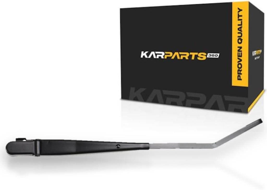 KarParts360 For Jeep Wrangler TJ 1997-2006 Wiper Arm Front Driver And Passenger Side | Pair | Black | Replacement For 55155658