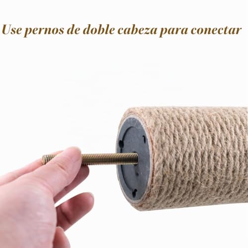 Miniatura 3 de 2 Piezas Poste De Repuesto Para Rascadores Para Varios Rascador Para Gato De Sisal, Auténtico Sisal Con Interior Hilo De Varias Longitudes Accesorios Diámetro 7 Longitud 30cm