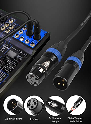 Rhm Xlr Cable, Xlr Male To Female 25Ft Audio Cables 4 Pack, Gold-Plated 3 Pin Balanced Xlr Microphone Cables Color Boots Xlr Mic Cord Ideal For Microphones, Live Stage, Audio Mixer, Speaker,Camcorder #TOP3
