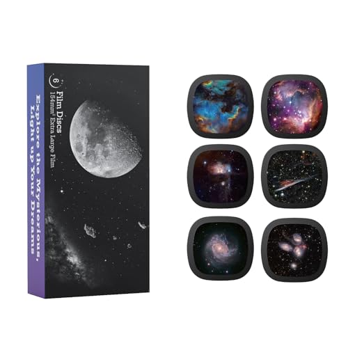 Discos Realistas - Discos para Proyector Ainael Galaxia, Diapositiva 5k Ultra HD para Planetario en Casa, Juego de 6 Discos sin Proyector (Nebula 5)