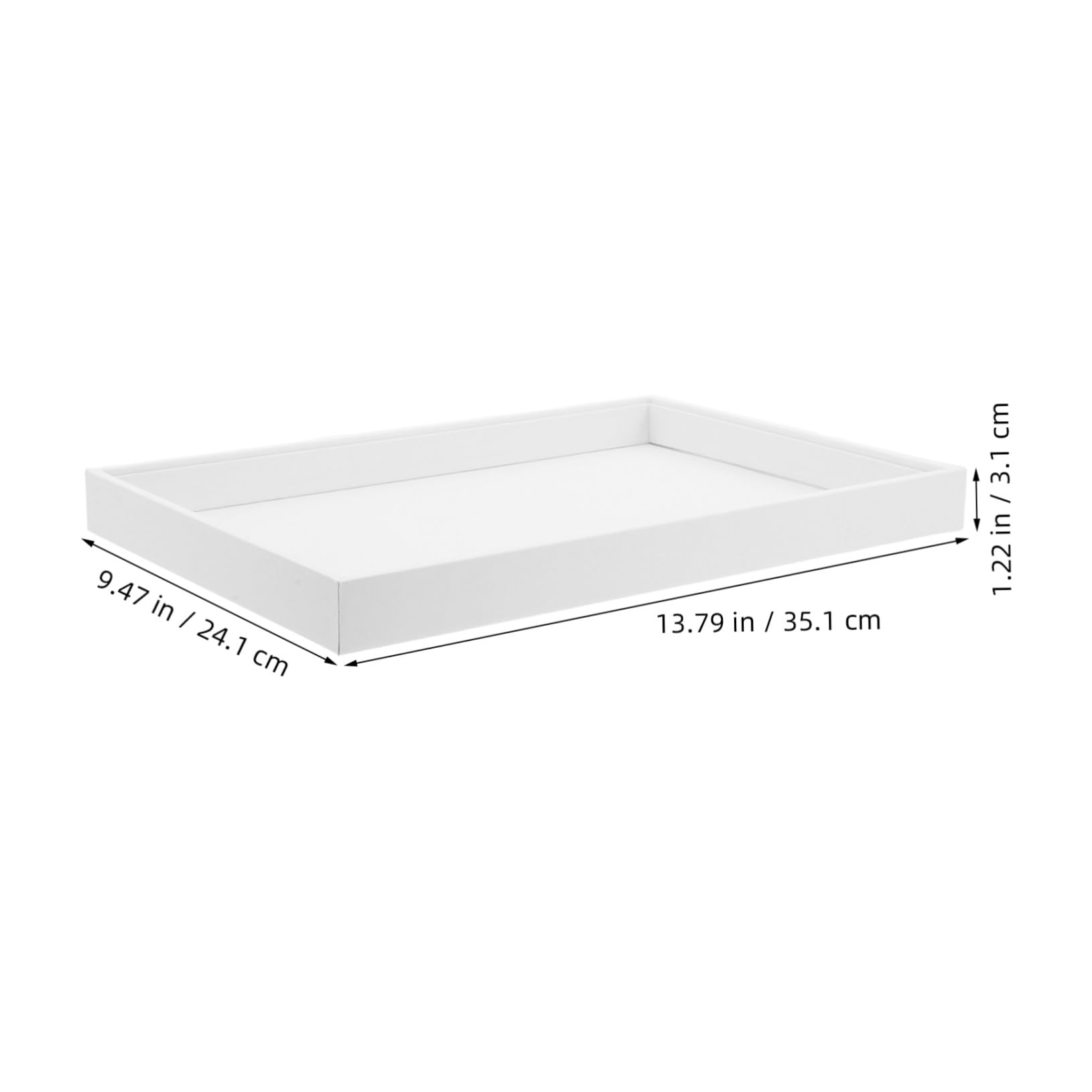 FOMIYES Plateau à Bijoux Décoratif Blanc 2pcs en Cuir Pu Fonction D'affichage pour Colliers et Bracelets, Organiseur Élégant pour Usage Quotidien ou Boutique