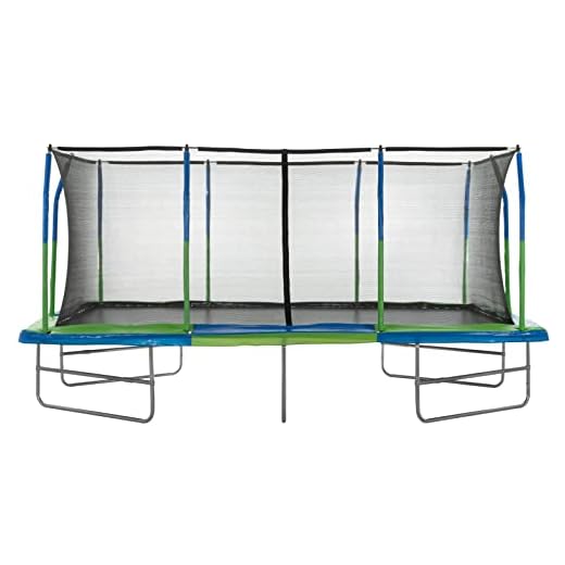 Machrus Upper Bounce Rectangle Trampoline 8x14FT 9x15 FT 10x17 FT- Rectangular Recreational Trampoline- Large Trampoline with Enclosure Net- Big Gymnastics Trampoline for Kids & Adults