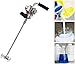 Power Mixer Pneumatic Agitator Clamp-On Drum Agitator Industrial-Grade Pneumatic Shaker Paint Stirring Tool，5 Gallon Pneumatic Paint Mixer, Handheld Air Agitator for 20L Tank, 50–2600RPM, 11