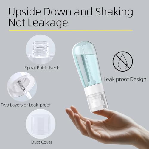 JUNIPLTER 3 Pack Mini Spray Bottles 2oz / 60ml, Fine Mist Water Spray Bottle Leak Proof, Refillable Travel Bottles for Toner, Cosmetics & Hair Care