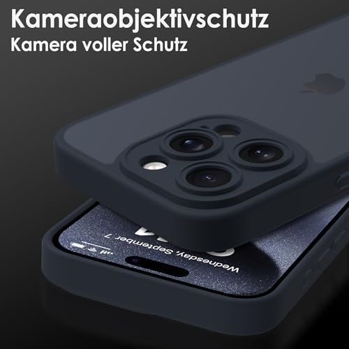 Mootobo for iPhone 15 Pro Case 6.1-Inch, Matte Shockproof Bumper Phone Cover - Image 3