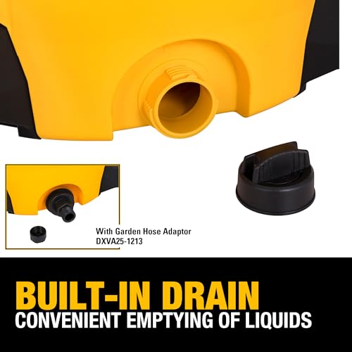 DEWALT DXV14P Shop Vacuum Wet/Dry 14 Gallon, 6 HP Wet/Dry Vac with 110 CFM Powerful Suction, Yellow - image 6