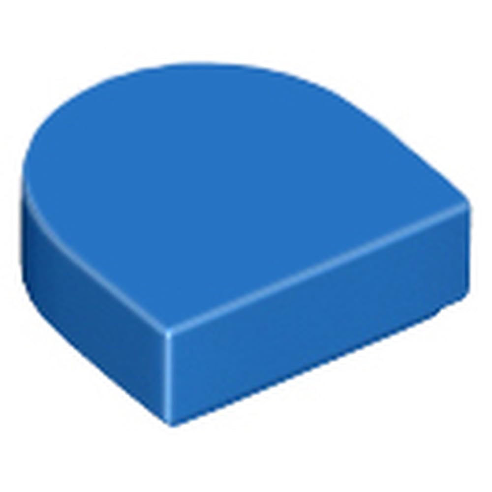 LEGO Tile, Round 1 x 1 Half Circle Extended, Part 24246, Part 24246, Choose Your Colour (Blue, 10, count)
