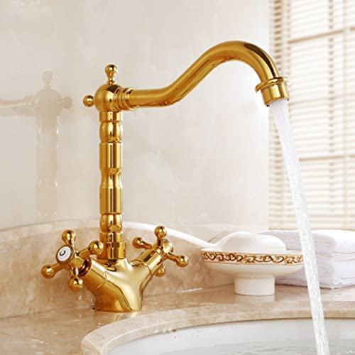 Mitigeur salle de bain vintage noir antique robinet lavabo pivotant 360