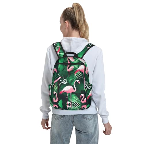 Sac à dos camping et randonnée imprimé feuille verte confortable et léger - 7