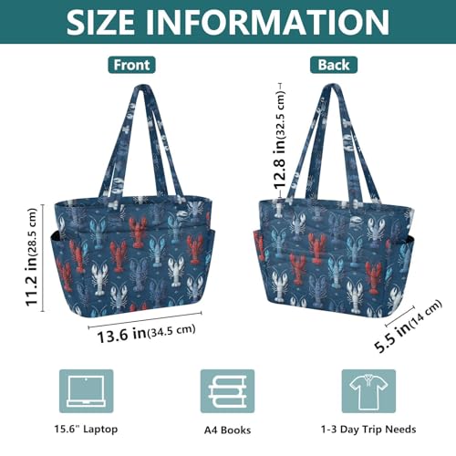 Bolso Tote para Mujer con Estampado de Langosta miniatura 5