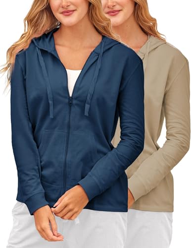 Sexy Basics Women's French Terry Fleece Full-Zip Hoodie | All