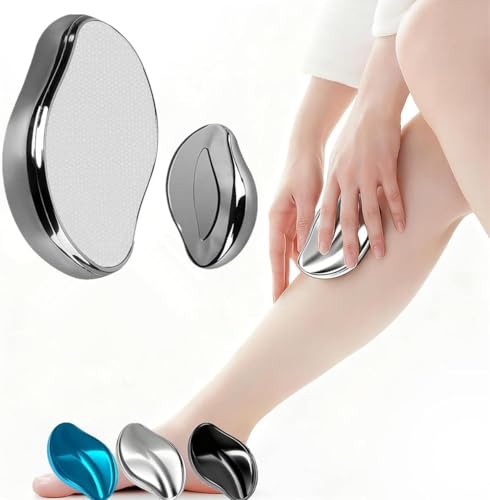 Epiliergerät Kristall Haarradiergummi Verbesserter Schmerzloser Haarentferner Effektiveres Kristall Haarentfernungsgerät Und Hautpeeling Einfacher Körper Epilierer Silber