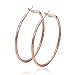 Produktbild MesBijouxBracelets Ohrringe creolen Rosegold Gold Plattiert Vergoldet 18K Karate Modeschmuck von hoher Qualität Damen Pink wz-O0079
