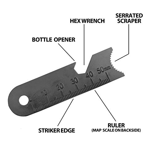 Kaeser Wilderness Supply Premium Striker Scraper Use with Ferro Rod Made of Carbon Steel Since 1989