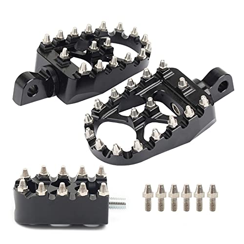 Wide Foot Pegs Motorcycle Gear Shifter Peg Toe Mx Offroad Footrests Chopper Bobber For Dyna Sportster 883 Softail Fatboy Touring Black #TOP4