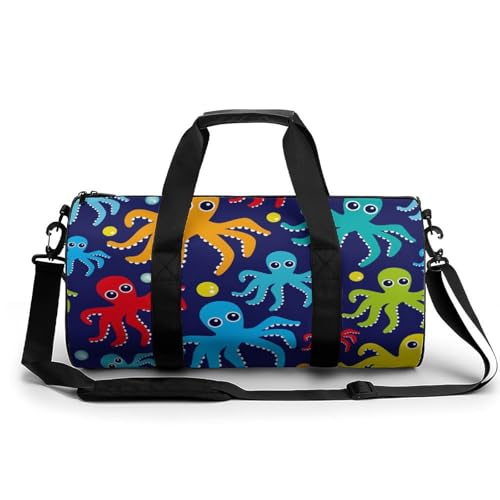 Sac week-end pieuvre mignonne pour randonnée et camping