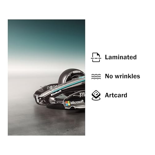 Image of Wrap & Wish 2026 Mercedes AMG F1 W17 E-Performance Isometric View Wall Split Posters Set (A3 Size, 12x18 Inch) | Pack of 3 | Vintage F1 Designs & Marvel Room Decor