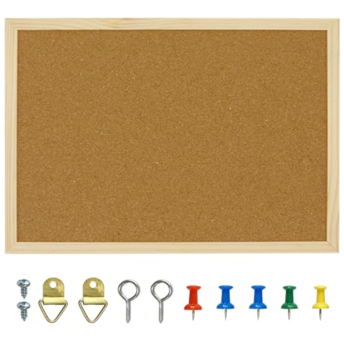 OWLKELA 40X30cm Cork Board Bulletin Board Wall-Mounted Presentation Message Notice Pin Board Perfect for Office & Home Decor School Cubicle