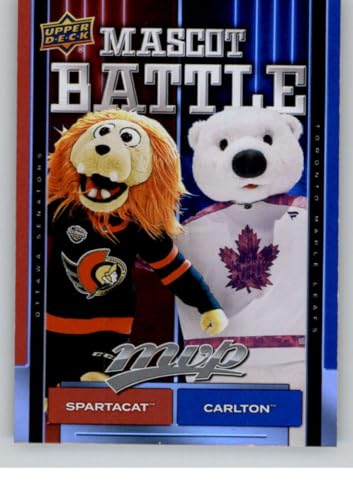 2025-26 Upper Deck MVP Mascot Battle #MB-9 Spartacat/Carlton the Bear Ottawa Senators/Toronto Maple Leafs
