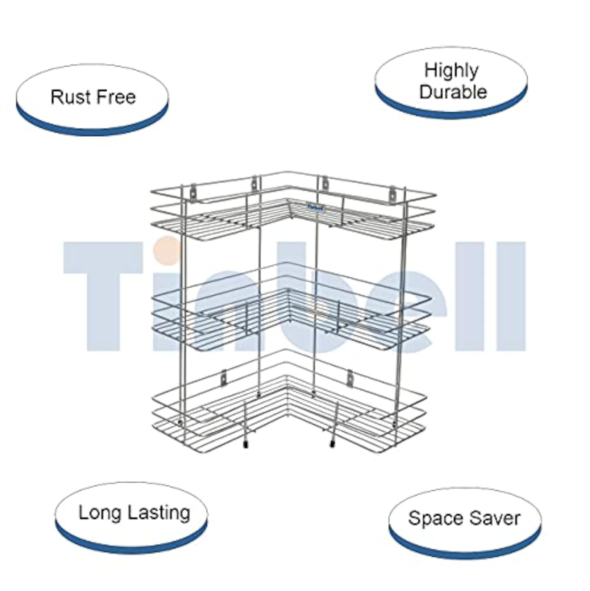 Stainless Steel 3 Layer L Shape Corner Stand