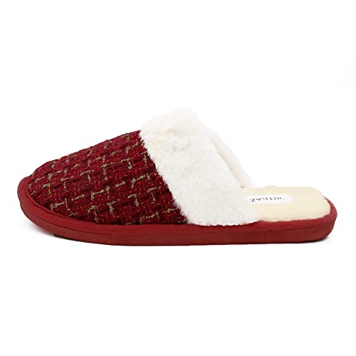 Image of VRITRAZ Women's Comfort Slip On Closed Toe Warm Winter House Clog Indoor Slipper