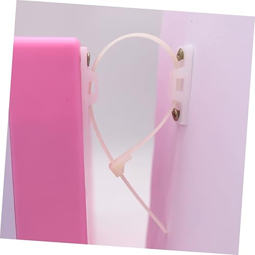 Miniatura 2 de BESTonZON Juego de 10 anclajes para muebles a prueba de bebés, kit de anclajes antipuntas para niños y niñas, correa de plástico blanco para muebles