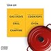 Klee 3.8 Quart Red Casserole Dish with Lid - Enameled Porcelain Coated Cast Iron Cookware Used as Braising Pan, Baking Pan, Saucepan, Frying Pan, and More - 3.8 Quart Capacity, 12 Inches