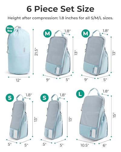 BAGSMART 6 Set /4 Set/2 Set Compression Packing Cubes for Travel, Lightweight Luggage Organizer Bags, Durable Space Saver Bags Travel Essentials - Image 4