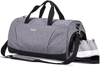 Sports Gym Bag with Wet Pocket & Shoes Compartment for Women & Men