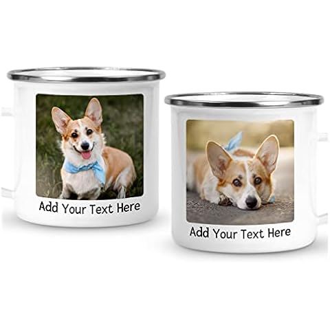 Magizak Custom Mug Personalized Camp Mugs With Photo Picture & Text Campfire Stainless Steel Tea Coffee Cup 12oz Birthday Christmas Personalized Camping Gifts For Men Women Camper Cover