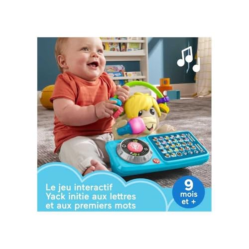 Fisher Price Jouet d’éveil Sync Squad Yack Lettres pour bébé et tout petit avec musique et lumières interactives à partir de version française HYK96 - vue 2