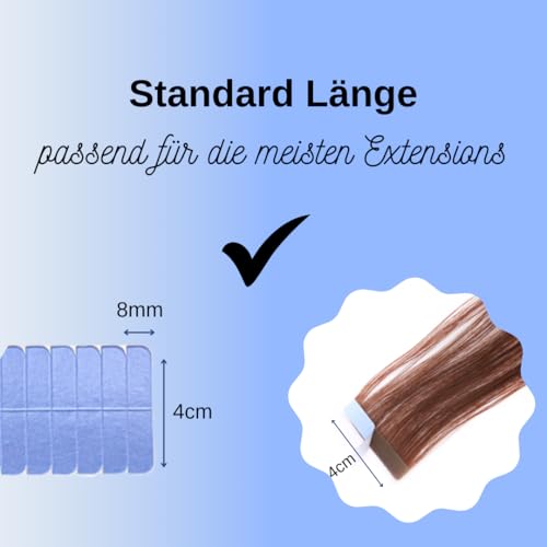 Premium In Hair Extension Tapes - Unsichtbare, Starke Haarverlängerungs-Klebestreifen (96 Stück) - wasserdicht - atmungsaktiv - zuverlässig - auch bei schweiß