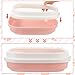 Tiangrid 5 Pcs Small Cat Kitten Starter Kit Include Litter Box with Shovel Cat Paw Litter Mat Scratch Pad Automatic Bowls Turntable Toys Balls Essentials Kits for Kittens Life(Pink)