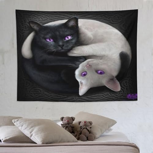 Tapisserie murale chat PAZZK 150x200cm pour decoration de chambre