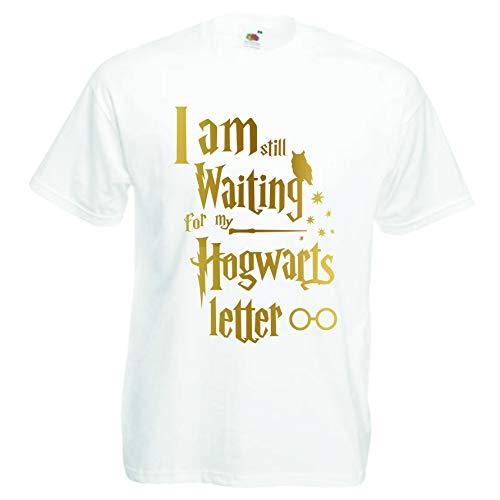 I Am Still Waiting for My Hogwarts Letter T-Shirt - Harry Potter Inspired Wizard Magic Birthday Gift Adult T Shirt Sizes S - XXXL (XLarge, White)